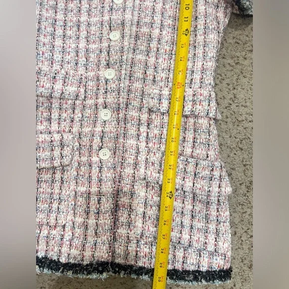 women Sz medium Enchanted Tweed mini Shirtdress quite luxury‎ old money pockets - Picture 16 of 16